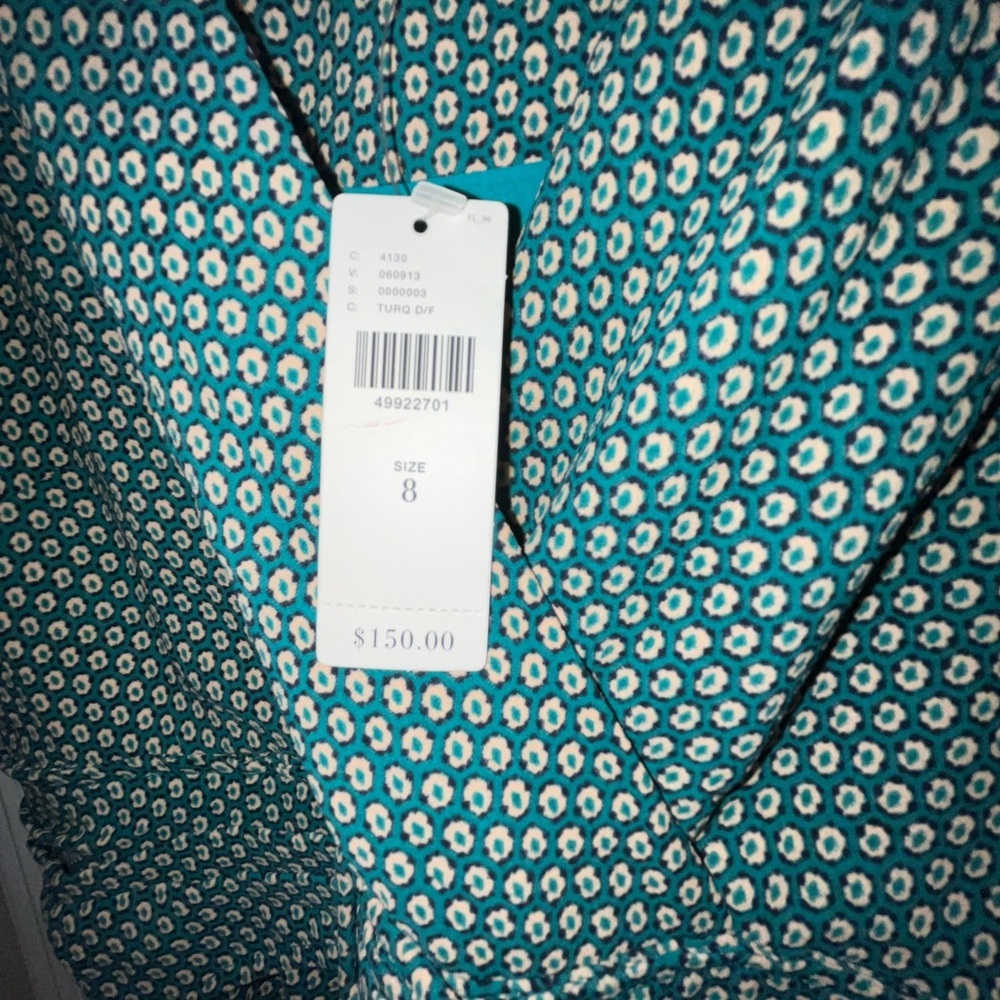 NWT Anthropologie by Maeve Belted Dress Dark Turquoise - Picture 5 of 6
